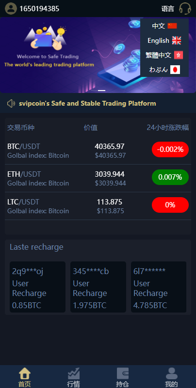 海外版微盘外汇系统/多语言投资系统/USDT充值 - 琪琪源码网-琪琪源码网