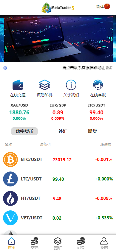 定制版MT5微交易系统/MT5微盘系统/矿机质押/外汇虚拟币微盘源码 - 琪琪源码网-琪琪源码网