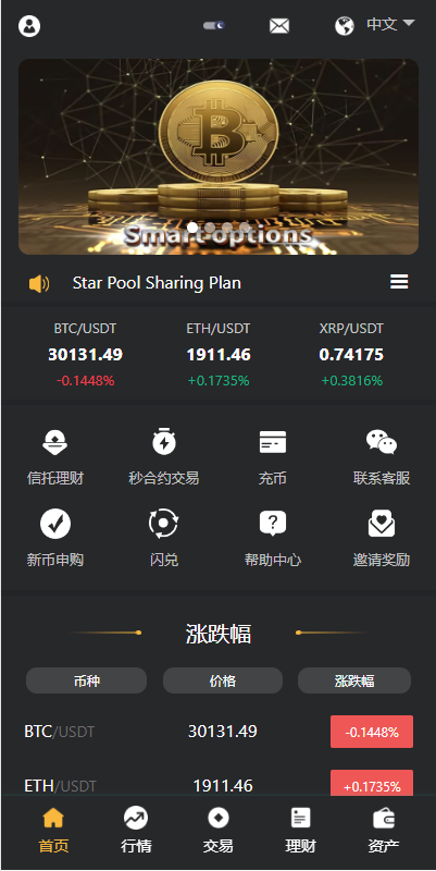 多语言交易所系统/秒合约交易/理财认购矿机闪兑贷款 - 琪琪源码网-琪琪源码网