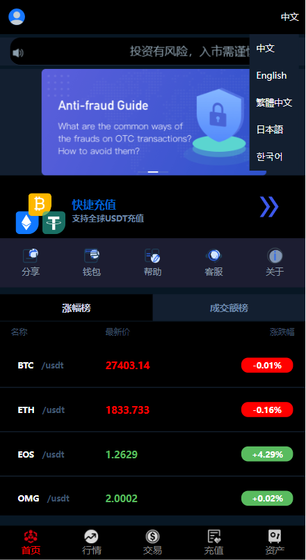 海外多语言微交易系统/虚拟币微盘源码/伪交易所源码 - 琪琪源码网-琪琪源码网