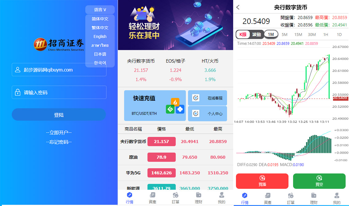 全新开发六种语言出海版理财系统/外汇微盘系统/投资理财/区块链/股票/余额宝 - 琪琪源码网-琪琪源码网