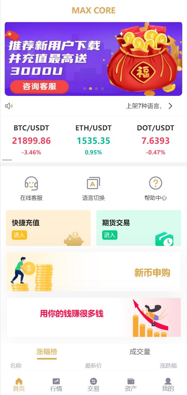 图片[1]-全新多语言交易所/期权币币交易/质押挖矿/新币申购/区块链交易所 - 琪琪源码网-琪琪源码网